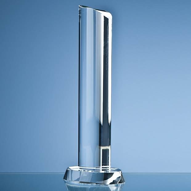 30.5cm Optical Crystal Oval Column Award