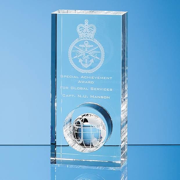 17cm Optical Crystal Globe in the Hole Award