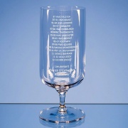 Engraved Footed Beer Glass